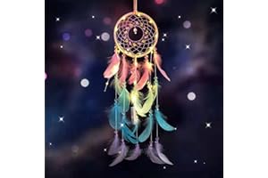 JINGXINXIN Attrape-rêves LED fait à la main cadeaux de mariage décoration murale chambre à coucher décorations pour filles/garçons/enfants