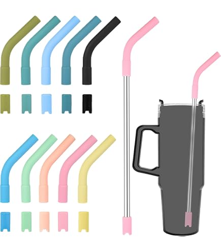 50 Embouts De Paille En Silicone Réutilisables - 10 Couleurs, Diamètre Intérieur 6mm, Pour Pailles Métal Ou Verre