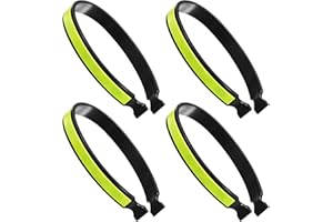 Geosar 2 Paar Fahrrad Hosen Clips Reflektierende Fahrradclips Elastische Hosenspangen Reflektoren PVC Beschichtete Fahrradklammern Fahrrad Knöchelbänder für Herren Damen Radfahrer