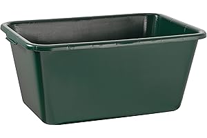 ‎BURI BURI Futterwanne 65L Wasserbottich Pferd Wanne lebensmittelecht Wassertrog - Kunststoffwanne grün 71x46 cm Wildwanne Bottich groß Pferdetränke Pferde Tränke Jagdwanne