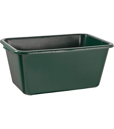 BURI Wildkuip, groot, geschikt voor levensmiddelen, XXL, vierkant, 90 liter, kunststof kuip en bak, container, tuin, waterbak, rechthoekig, groen