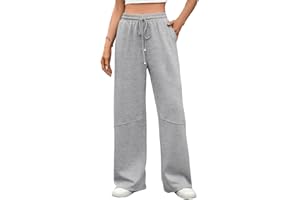 SCHOOLMOON Pantaloni Sportivi Donna Elasticizzati Vita Alta Jogger Leggeri Pantaloni Tuta Tinta Unita Yoga Larghi Palestra Cotone Pantaloni con Tasche