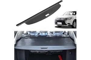 FYCXUM Car Retractable Rear Trunk Parcel Shelf for Mitsubishi Outlander 2013-2018, Auto Luggage Cargo Shield Cover Replacement Boot Shelves Tail Box Partition Interior Security Decoration Accessories