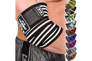C.P. Sports Paire de Bandages Professionnels pour Le coude Bandages pour Fitness, Bodybuilding et Powerlifting