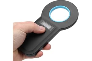 FILFEEL Animal ID Reader, Animal Chip Reader Microchip Scanner Bluetooth per Pollo/Anatra/Oca/suini/bovini/Pecora RFID Microchip (134,2 Khz / 125 Khz) Ricaricabile