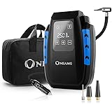 OneAmg 12V Luftkompressor, Auto Luftpumpe Kompressoren Reifen Inflator Kompressor Digital Portable Kompressor mit Aktualisier