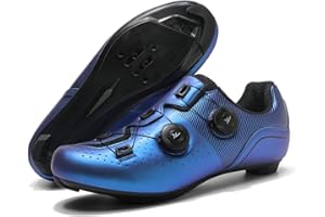 Hixingo Chaussures de Cyclisme pour Hommes Femmes Chaussures D'équitation sur Route et Montagne, Unisexe VTT SPD SPD-SL Look Delta Respirant Semelle Dure Chaussures de Vélo