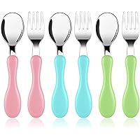 Set Posate Svezzamento Per Bambini - 3 Pezzi Acciaio Inox - Design A Carota - Per Bimbi Dai 18 Mesi - Foto 10