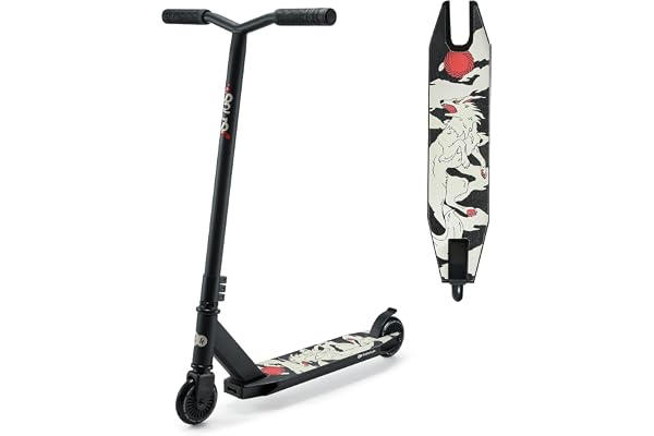Kinderkraft Solis Trottinette à partir de 5 Ans, Trottinette pour Enfants jusqu'à 100 kg, Trottinette, Frein en Acier, Noir
