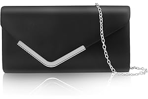 Larcenciel Bolso Mujer, Bolsos Clutch Fiesta de Noche Brillante con Cadena Desmontable para Fiesta Boda Banquete Vacaciones