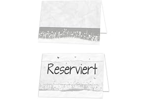 ‎LOGBUCH-VERLAG Logbuch-Verlag 25 Reserviertkarten Reserviert Schilder Tischreservierung schwarz weiß grau Reservierung Tisch