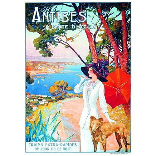 Editions Clouet 50109 - Affiche Touristique 50x70 cm PLM - La promeneuse - Antibes