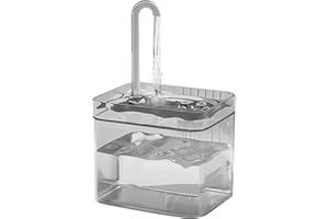 LUXTE Cat Water Fountain - 1.5L Ultra Silent Automatic Pet Water Fountain, Drinking Water Dispenser Cat Water Bowl Pet Water Fountain with Filter for Cats Dogs (Clear)