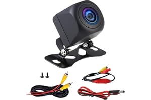 ATSHLD Caméra de Recul AHD 720/1080P, Vision Nocturne, Grand Angle 170°, Étanche IP68, Caméra de Recul pour Voiture, SUV, Camping-Car, Camion - Câble RCA de 6M, Installation Facile