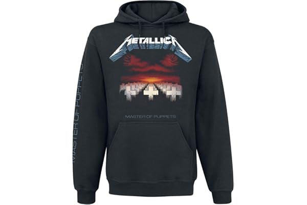 Metallica Master of Puppets Tracks Pull à capuche pour homme Noir