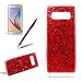 Produktbild Girlyard Silikon Glitzer Hülle für Samsung Note 8, Luxus Variable Farbe Pailletten Muster Shinning Case Weiche TPU Bling Backcover Ultra Dünn Flexibel Rubber Etui und Anti Rutsch Kratzfeste Schutzhülle für Samsung Galaxy Note 8 - Rot