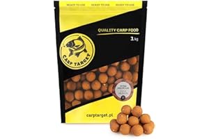 Carp Target - Boilies Premium 16/20/24 mm - 1kg - 10 Eier für 1 kg Boilies - Sinkender Köderball für Karpfen und Graskarpfen - Aromatische Mischung aus Haith's Zubehör