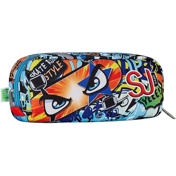 Portapenne SJ Gang Style Jam Gang - Design Colorato Unisex Per Scuola - Fuchsia - 23x10x5.5 Cm - Foto 11