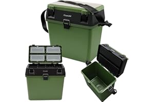 Crystals Fishing Tackle Box, Green/Black