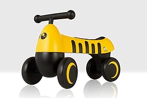 BEEHIVE TOYS & GIFTS Bee Ride on Toy with 4 wheels for Toddlers Sit On Car 18 months Bumblebee by Beehive Toys