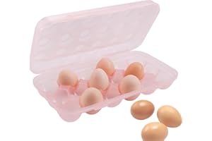 MKNZOME 18 Griglia Porta Uova da Frigo, Portauova Frigorifero Plastica Trasparente Contenitore Uova per Cucina di Casa, Frigorifero,Feste, Campeggio, Picnic, Escursionismo, Viaggi