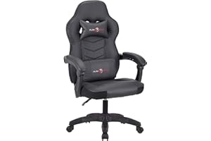 play haha. Sedia da gioco Sedia da ufficio Sedia girevole Sedia da computer Sedia da lavoro Sedia da ufficio Sedia ergonomica Sedia da corsa Sedia in pelle (Nero)