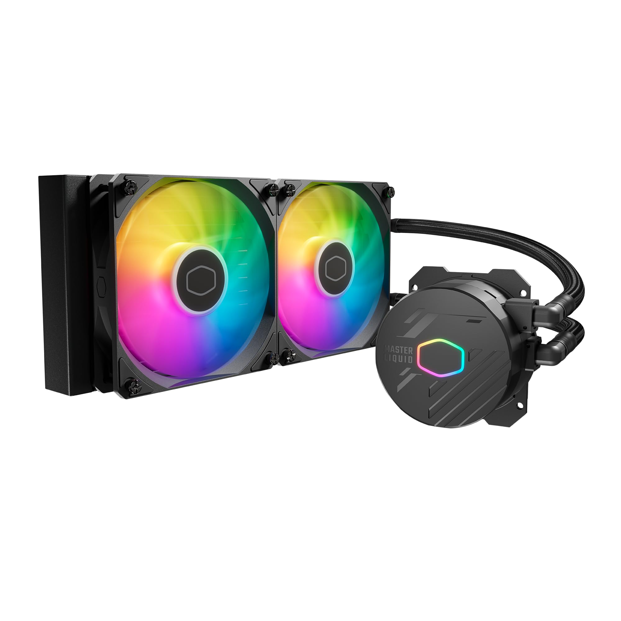 Cooler Master MasterLiquid 240L Core 240mm Close-Loop AIO Liquid Cooler, ARGB Sync, Gen S Coldplate Pump, 120mm PWM, CryoFuze 14W/mK, AMD Ryzen AM5/AM4, Intel LGA1700/1200, 6x6x2.36cm, Desktop