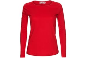 LessThanTenQuid Missloved ® Ladies Womens Plain Long Sleeve Round Neck Top UK Sizes 8-18