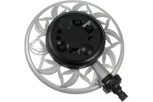 SSEHCWAN 8-Pattern Dial Sprinkler, Multifunctional Dial Garden Sprinkler Grass Lawn Sprinkler with Metal Base for Watering Small Areas and Garden