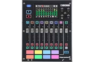 BOSS Gigcaster 8 | 8-Kanal Audio-Streaming-Mixer mit Gitarre/Bass-Direkteingang | 4 XLR/TRS Kombo-Eingängen | Integriertem Stereomikrofon | 8 SFX-Pads | 20x14 USB Audio Interface | Interner Aufnahme