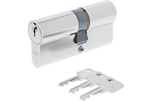 ToniTec Set aus einem Abus Türschloss Schließzylinder C73 + ToniTec Schloss Pflegespray Doppelzylinder 40/80 mm