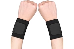 YASDYRI Handgelenkbandage Elastische Verstellbare Karpaltunnel Handgelenkstütze Für Links Rechts Handgelen Sehnenentzündung, Arthritis, Handgelenkschmerzlinderung, Arbeit, Bewegung 2 Stück (Schwarz, M)