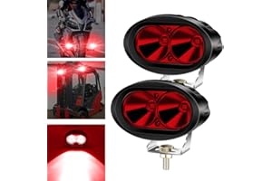 BIQING Forklift Safety Lights Red,Motorcycle LED Spot Beam Driving Work Lights 12V/24V Motorcycle Fog Light Auxiliary Light Waterproof for Cars Truck Off Road 4X4 ATV