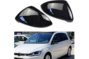 Kakulkomen 1 Paio Calotta Specchio Retrovisore Sinistra Destra Coperchi a specchio laterale per V-W Golf MK7 7.5 GTI 7 Golf 7 R (nero)