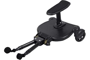 H-YEEU Negro Patin Carro Bebe con Asiento, Cochecito Para el Segundo Niño, Patinete Carro Bebe, Accesorios Para Cochecito Para Niños de 2 a 6 Nños (25 kg)