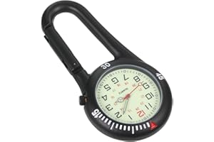 WUIOWPPIC Karabineruhren Multifunktionale wasserdichte Karabineruhr Leuchtende Karabineruhr Unisex Krankenschwester Uhren Aufstecken Uhren für äRzte Sanitäter Sport Uhr Zu Schwesternuhr