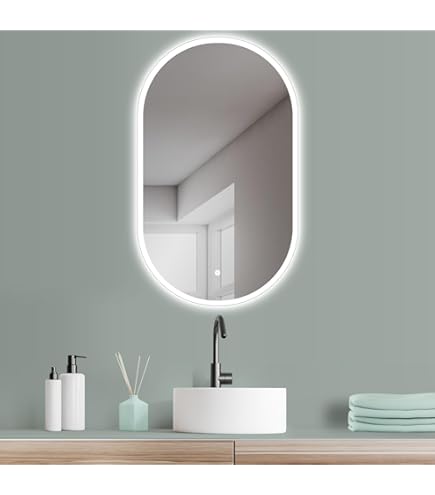 FENOMÉ Tokio Badkamerspiegel 75cm X 100cm Goud Spiegel Met LED Verlichting Incl Spiegelverwarming Dimbaar Ovaal