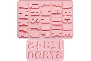 BRISKORE Moldes de silicona con letras A-Z y moldes de silicona, números del 0 al 9, resina epoxi, letras y moldes de fundición, moldes de silicona con números, moldes de silicona con letras