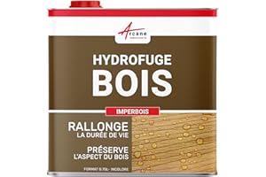 Imperméabilisant, hydrofuge pour bois extérieur et saturateur, permet de conserver l'aspect naturel : teck, pin, bois exotique, chêne - 0.75 L (jusqu'à 3.75 m²) - ARCANE INDUSTRIES