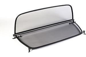 TIEF TECH GermanTuningParts Windschott für Audi A3 8P 2008-2013 - Klappbar - mit Schnellverschluss – Schwarz | Windabweiser | Windblocker | Wind Deflector