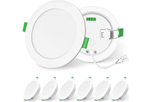‎ALUSSO LIGHTING ALUSSO LIGHTING Einbaustrahler LED Spots 230V Dimmbar 10W 1050lm Einbauleuchten Hohe Helligkeit, Warmweiß Neutralweiß Kaltweiß Deckenspots Ultra Flach Deckenleuchte IP44 für Badezimmer Küche, 6er Set