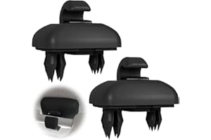 YUEJIESELECTED 2 Stück Sonnenblende Halterung Haken für Audi Sonnenblende Halterung für Sonnenblenden,Graue Innere Sonnenblende Clip Haken Sonnenblende Clip Haken,Universell Kompatibel für A1 A3 A4 Q3 Q5 (Schwarz)