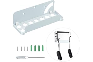 Mcbazel Soporte pared NS Switch/Switch OLED Pared Base Pared NS Switch/Switch oled con juego de tornillos y destornillador-Blanco,No compatible Switch 2