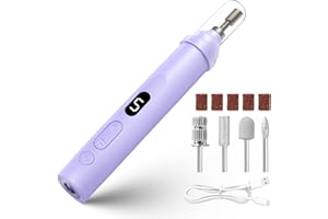 PARYOU Elektrische Nagelbohrmaschine Nagelbohrer Elektrische Feile Nagelfeile Kit für Anfänger Acryl Gel Nägel Maniküre Pediküre Polieren Form Werkzeug mit 8 Bits Gelnägel und Heimsalon Gebrauch