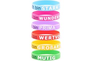 LOY Loops Motivationsarmbänder Inspirierende Silikon Armbänder Gummi Armbänder 6-teiliges Armbandset für Herren und Damen, Sport-Party-Dekoration-Geschenk Grösse: Erwachsene/Adult/Teens
