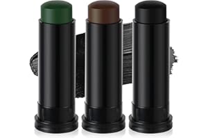Aomig Palitos de Pintura Facial de Camuflaje, 3 Piezas Palos Maquillaje de Camuflaj Militar Kit, Portátil Tres Colores Palos de Maquillaje, para Militar Caza en la Naturaleza Deportes al Aire Libre