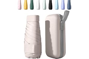 Sykerout Travel Umbrella, Mini Umbrella Sun Umbrella with Capsule Case, Small Umbrella Mini Umbrellas for Women Handbag Pocket Umbrella Travel Umbrella