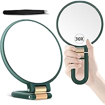 Specchio Ingranditore 30X Con Ventose - Diametro 6 Pollici, Per Trucco, Cura Della Pelle E Viaggi