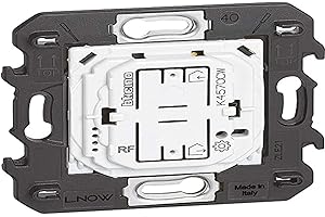 Bticino K4570CW Comando Wireless Scenario Entra&Esci, per Alzare/Abbassare Tapparelle e Luci in Simultanea, Scenario Personalizzabile da App, Living Now,Fissaggio con Adesivi Riposizionabili, 2 Moduli