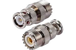 Vecys Adattatore radio CB SO239 Adattatore antenna UHF Femmina a BNC Maschio per antenna CB Antenna Walkie Talkie Radio portatile Radio bidirezionale PL259 Dispositivi LAN wireless coassiali (2 pezzi)